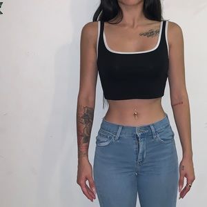 Black Crop Top (Size S)